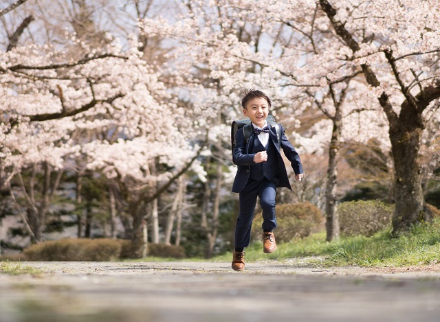 小学校入学写真　桜フォト