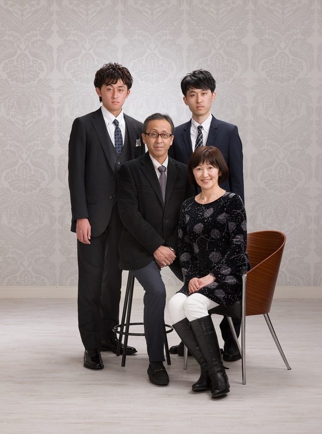 成人式に家族で
